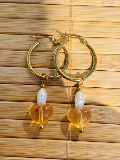 Aros Corazón de Cristal