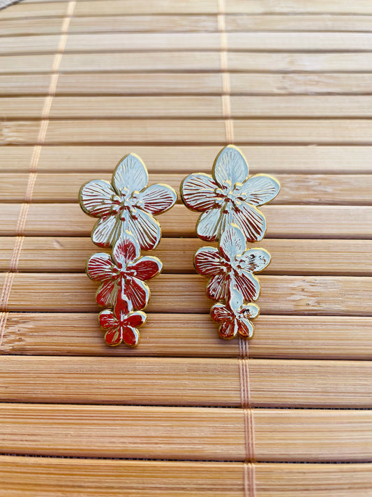 Aros Flores Doradas