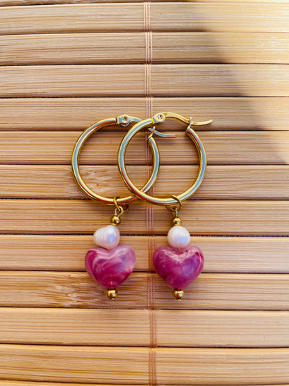 Aros Corazón de Cristal