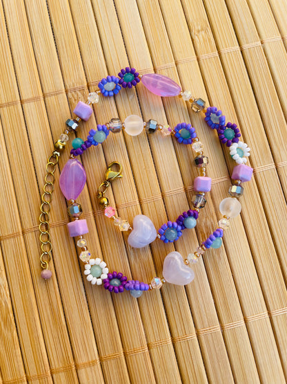 Collar Corazón en Flor