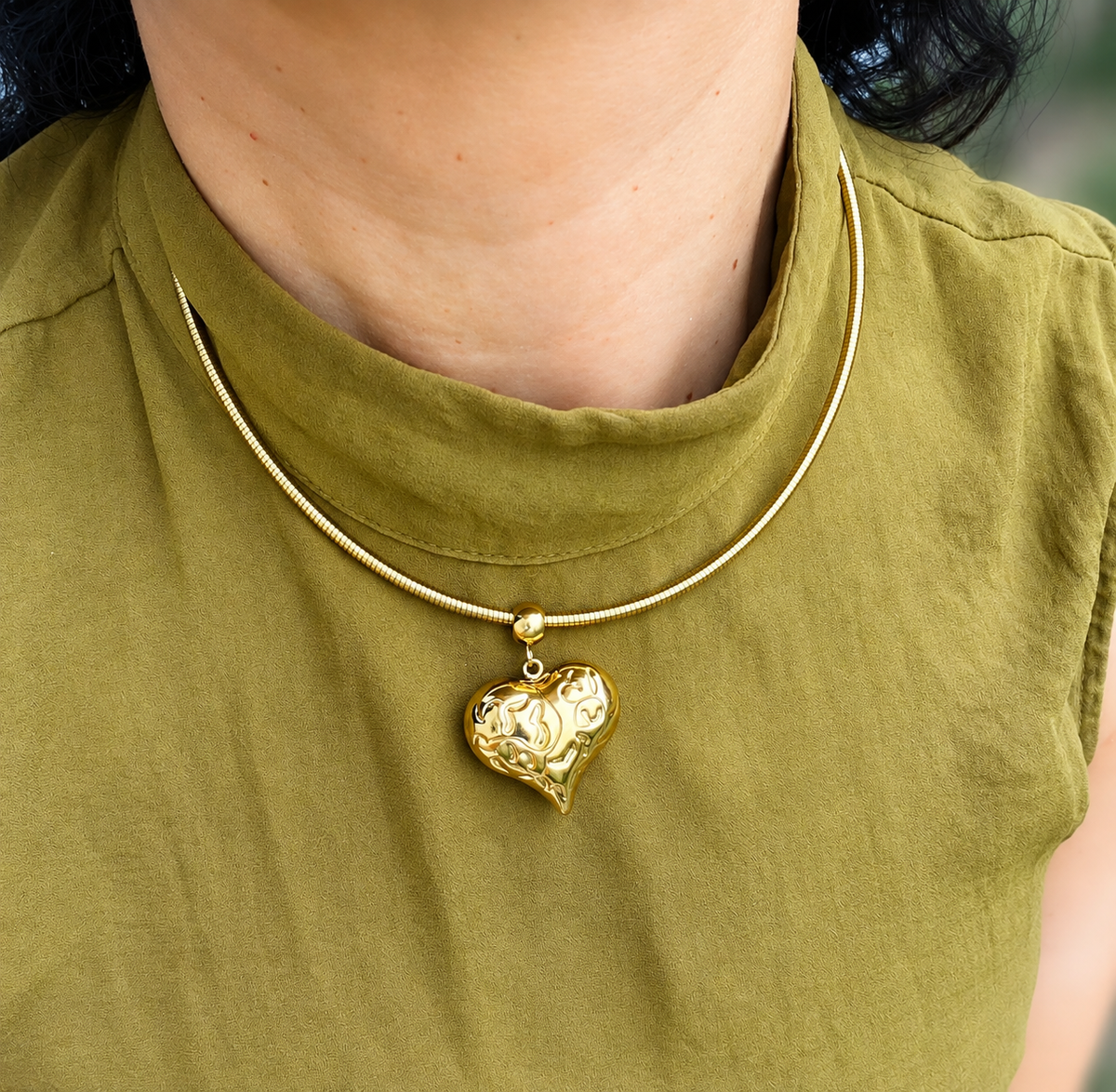 Collar Corazón Dorado