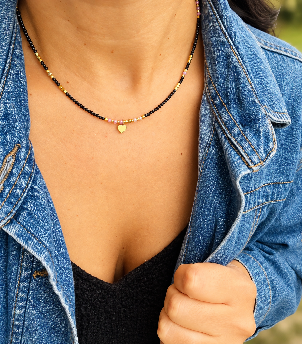Collar Corazón de Medianoche