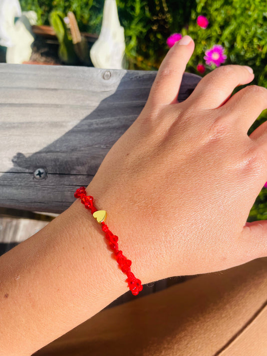 Pulsera Corazón Rojo