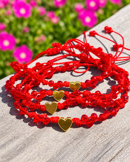 Pulsera Corazón Rojo